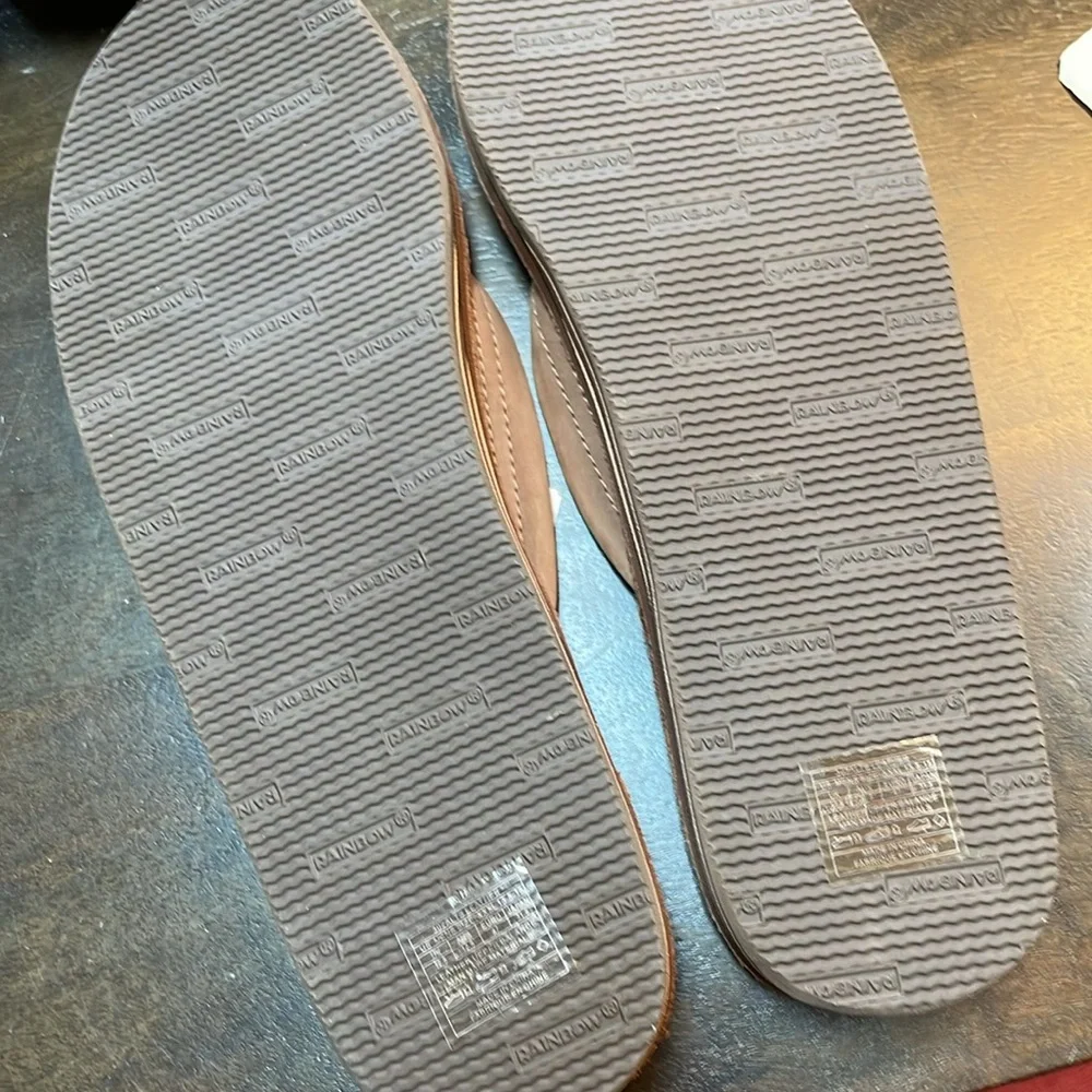 Rainbow double layer flip flops-color is dark brown - Picture 4 of 7